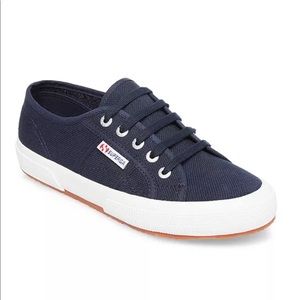 superga navy leather